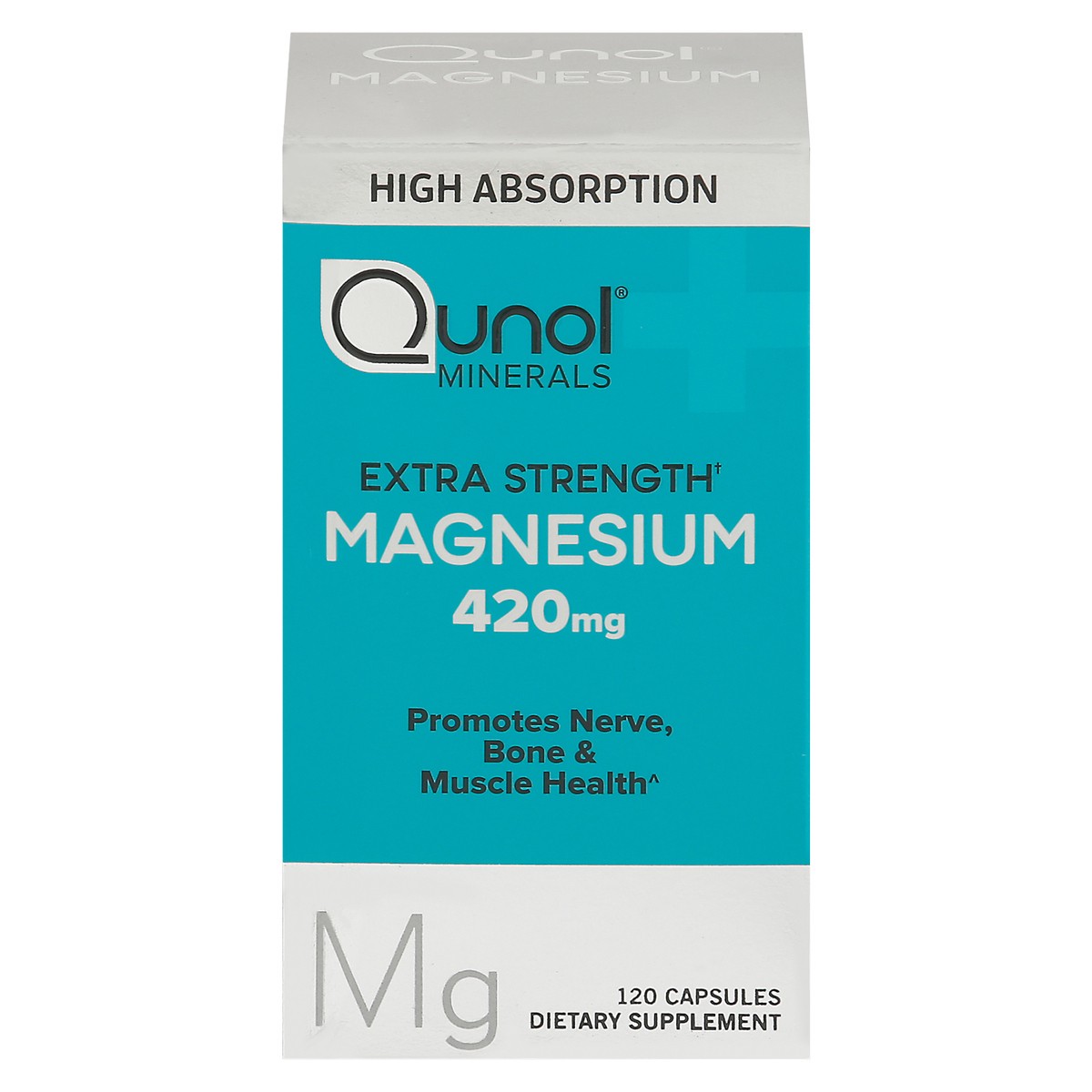 Qunol Minerals 420 mg Extra Strength High Absorption Magnesium 120