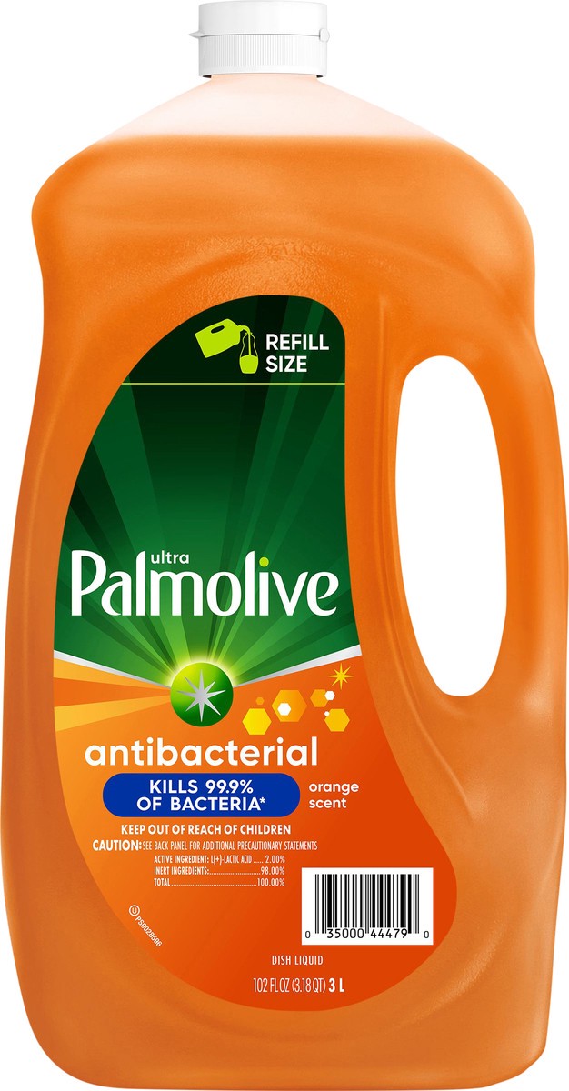 slide 7 of 10, Palmolive Ultra Refill Size Antibacterial Orange Scent Dish Liquid 102 fl oz, 102 fl oz