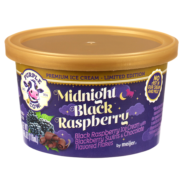 slide 1 of 1, Purple Cow Midnight Black Raspberry Ice Cream, 4 oz