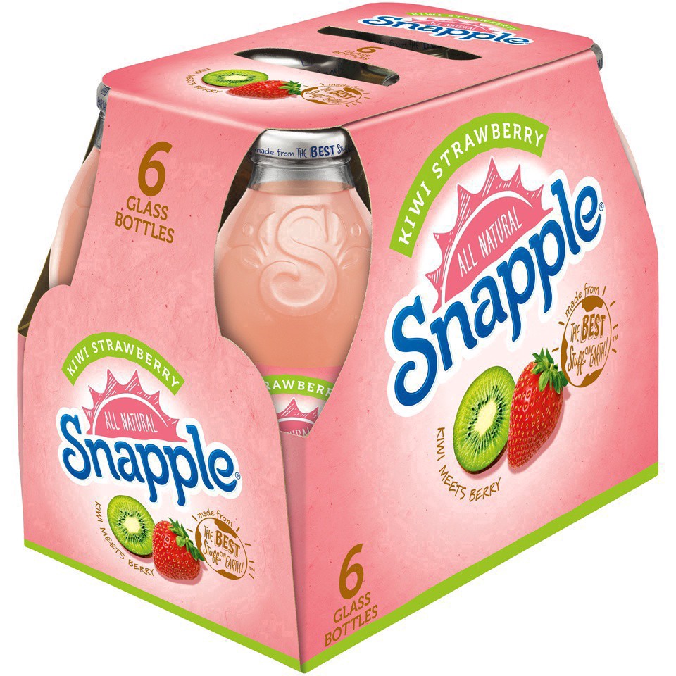 slide 40 of 59, Snapple Kiwi Strawberry Juice Drink- 6 ct; 16 fl oz, 6 ct; 16 fl oz