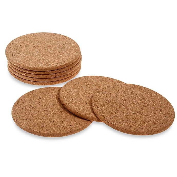 slide 1 of 1, Thirstystone Cork Coasters, 8 ct