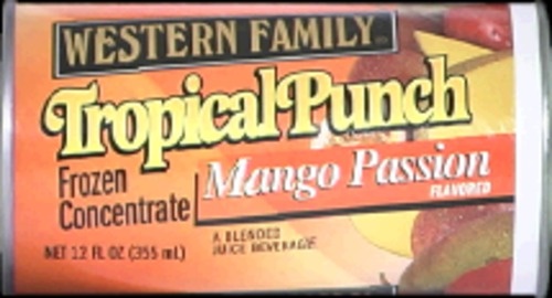 slide 1 of 1, Western Family Tropical Punch Mango Passio, 12 oz