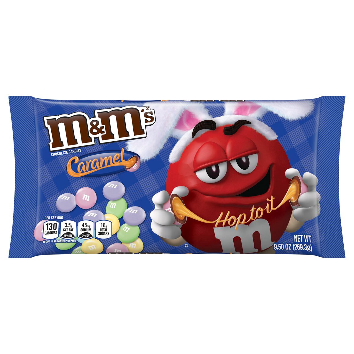 slide 9 of 13, M&M's Easter Caramel Chocolate Candy 9.6-Ounce Bag, 9.5 oz