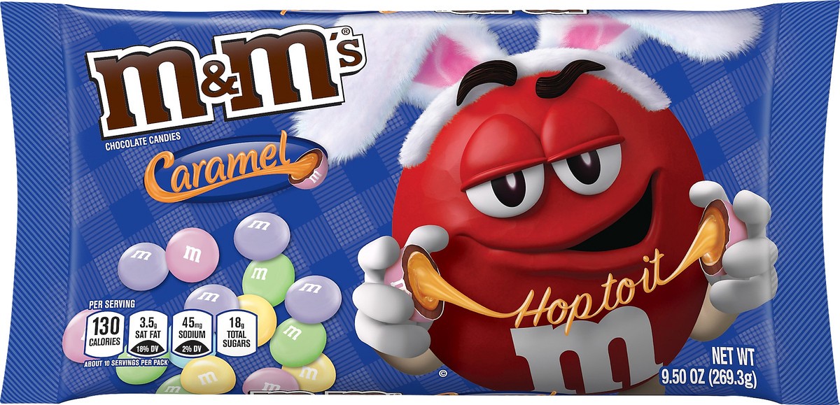 slide 2 of 13, M&M's Easter Caramel Chocolate Candy 9.6-Ounce Bag, 9.5 oz