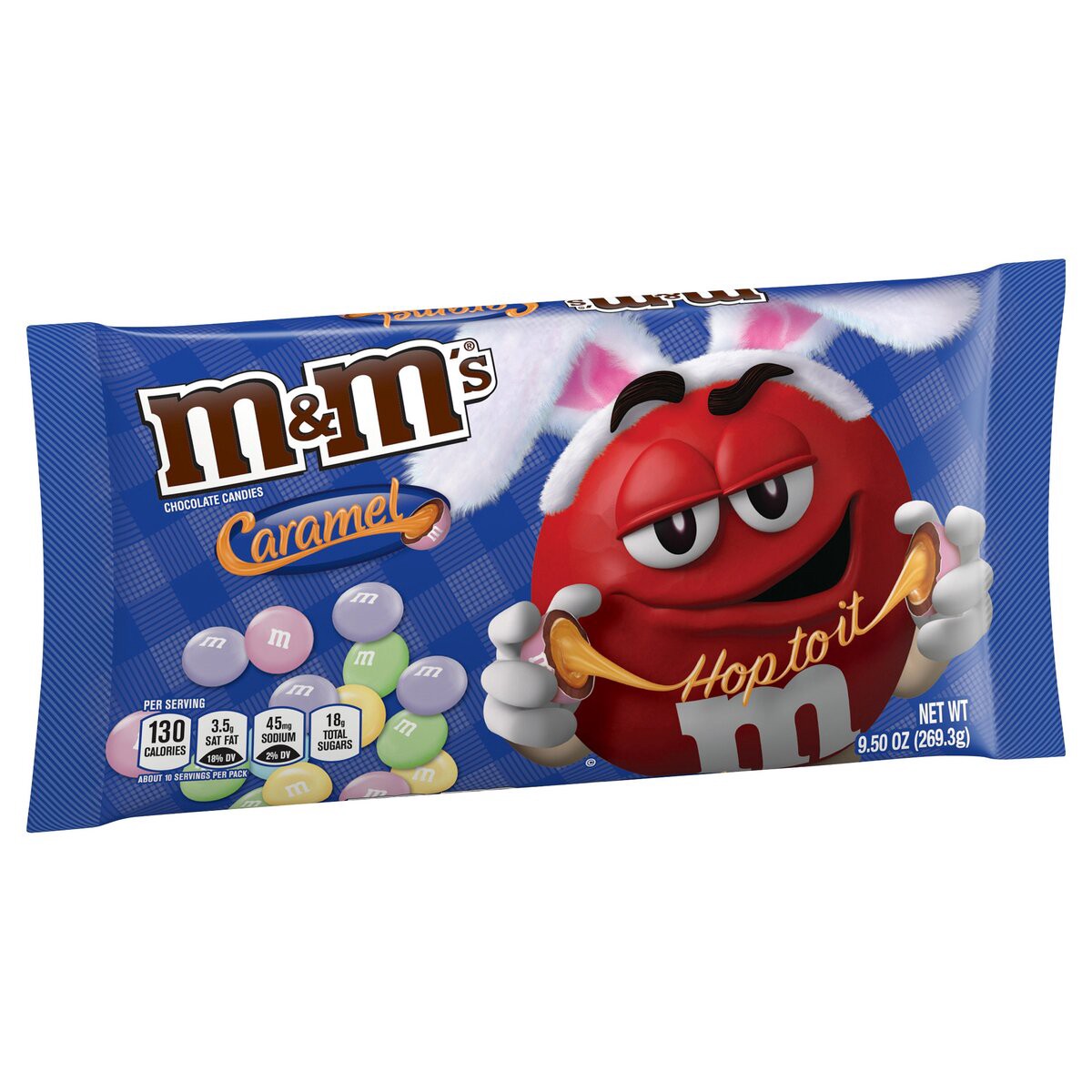 slide 10 of 13, M&M's Easter Caramel Chocolate Candy 9.6-Ounce Bag, 9.5 oz