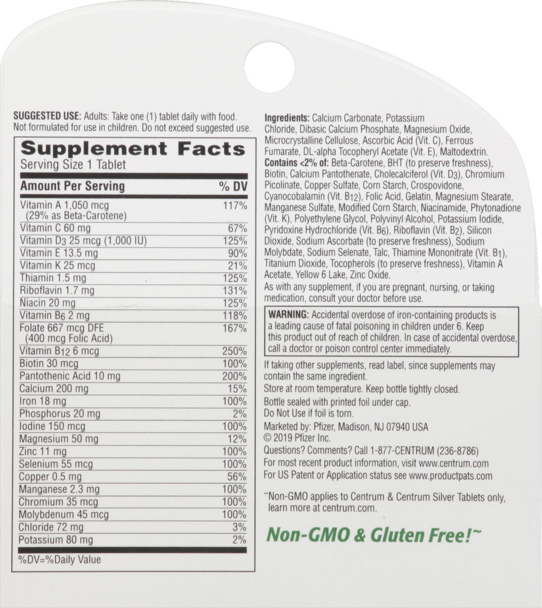 slide 2 of 13, Centrum Tablets Adults Multivitamin/Multimineral Supplement 60 ea, 60 ct