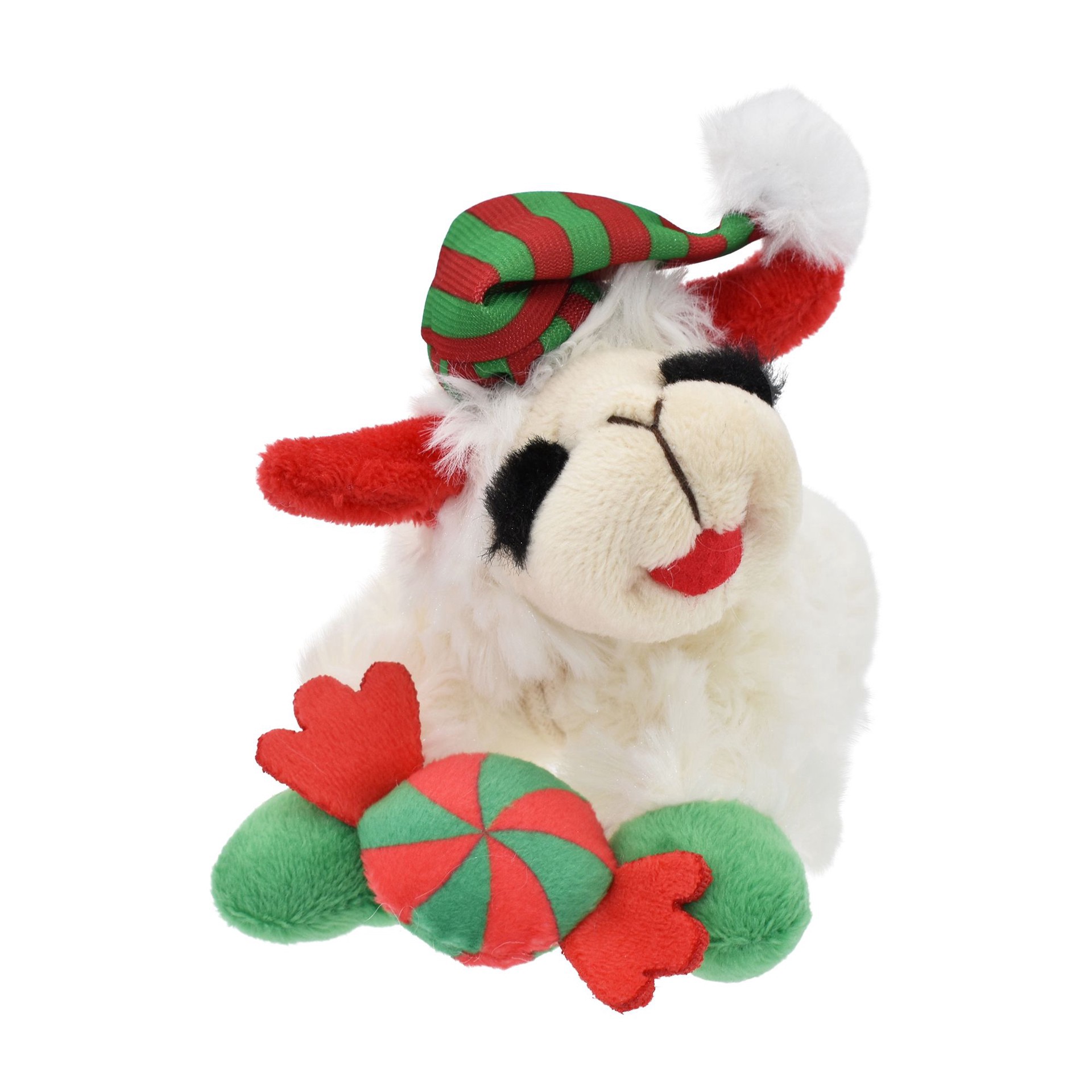 slide 1 of 1, Multipet Holiday Hat Lamb Chop 6 in Dog Toy, 1 ct