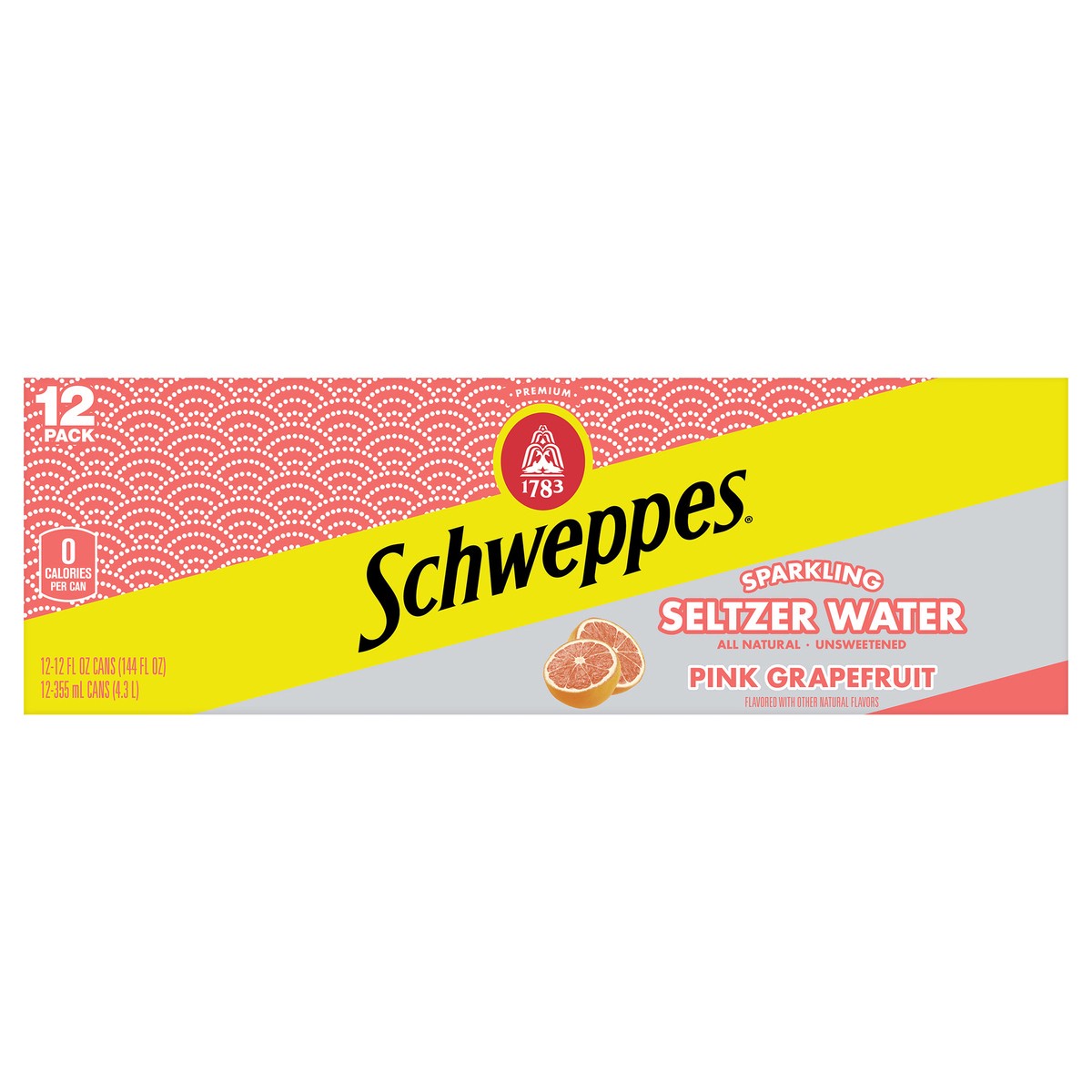 slide 1 of 7, Schweppes Pink Grapefruit Sparkling Seltzer Water- 12 ct, 12 ct