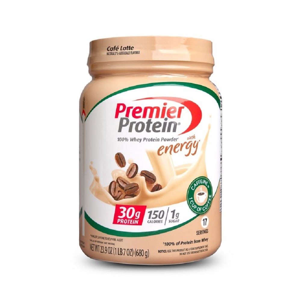 slide 1 of 6, Premier Protein Cafe Latte Protein Powder, 4 ct