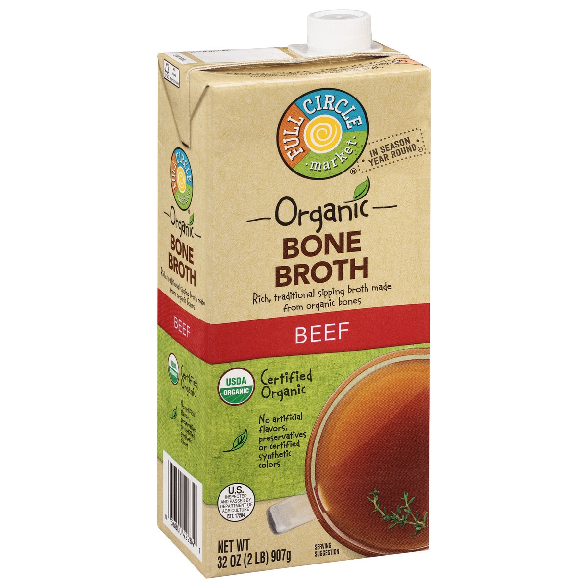 slide 10 of 11, Full Circle Market Organic Beef Bone Broth 32 oz, 32 oz