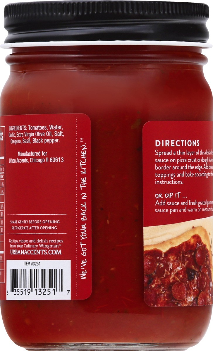 slide 5 of 13, Urban Accents Mild Chicago Classic Pizza Sauce 12 oz, 12 oz