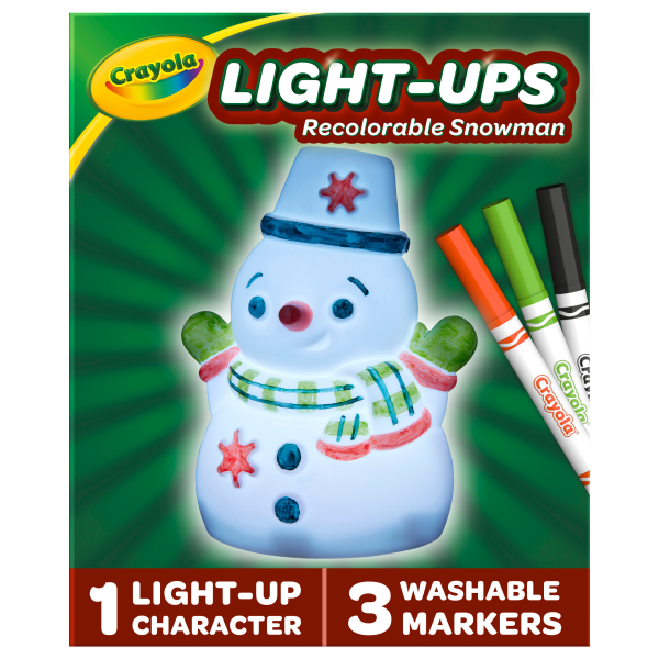 slide 3 of 6, Crayola Light-Ups - Snowman, Reusable Coloring Toy, Glow In The Dark, 1 ct