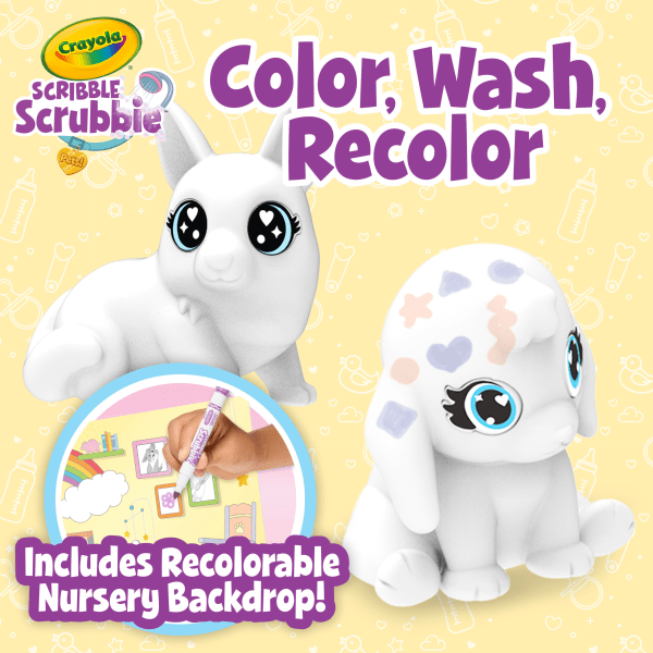 slide 5 of 6, Crayola Scribble Scrubbie Baby Pets, Nursery Playset, 1 ct
