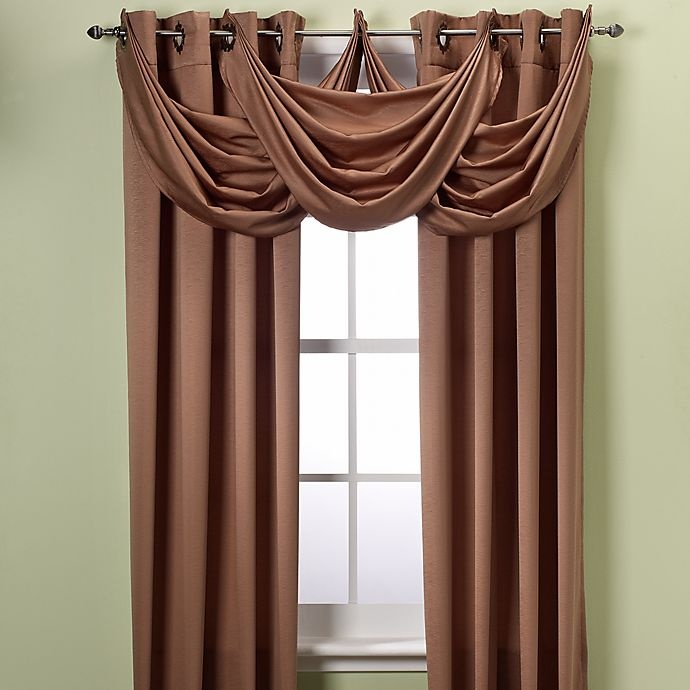 slide 1 of 1, Insola Odyssey Insulating Waterfall Window Valance - Caf, 1 ct