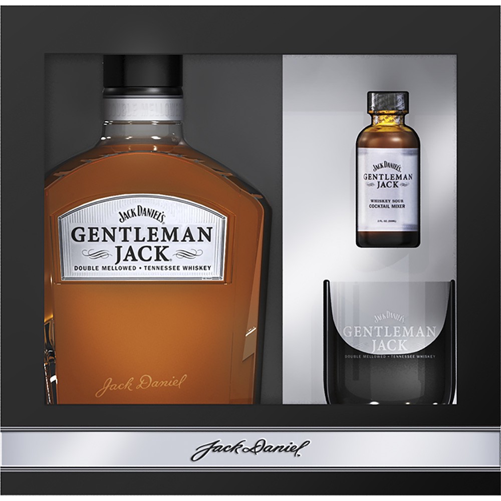 slide 1 of 1, Jack Daniel's Gentleman Jack Tennessee Whiskey 1.75L with Sour Mix and Glass, 1.75 liter