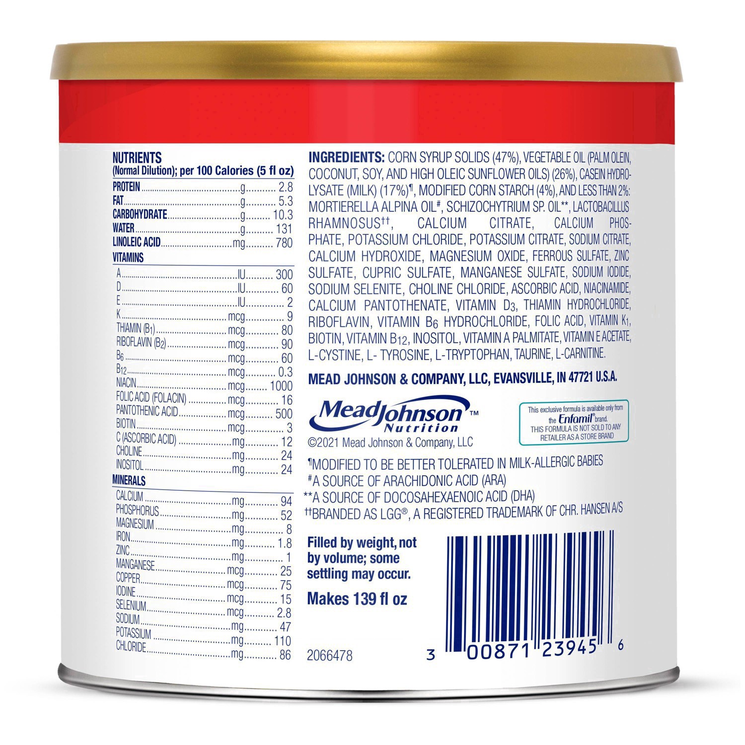 slide 55 of 62, Nutramigen Enfamil Nutramigen Infant Formula, Hypoallergenic and Lactose Free Formula with Enflora LGG, Fast Relief from Severe Crying and Colic, Powder Can, 19.8 Oz, 19.8 oz