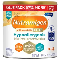 Nutramigen with Probiotic LGG Hypoallergenic Powder Baby Formula 19.8 Oz
