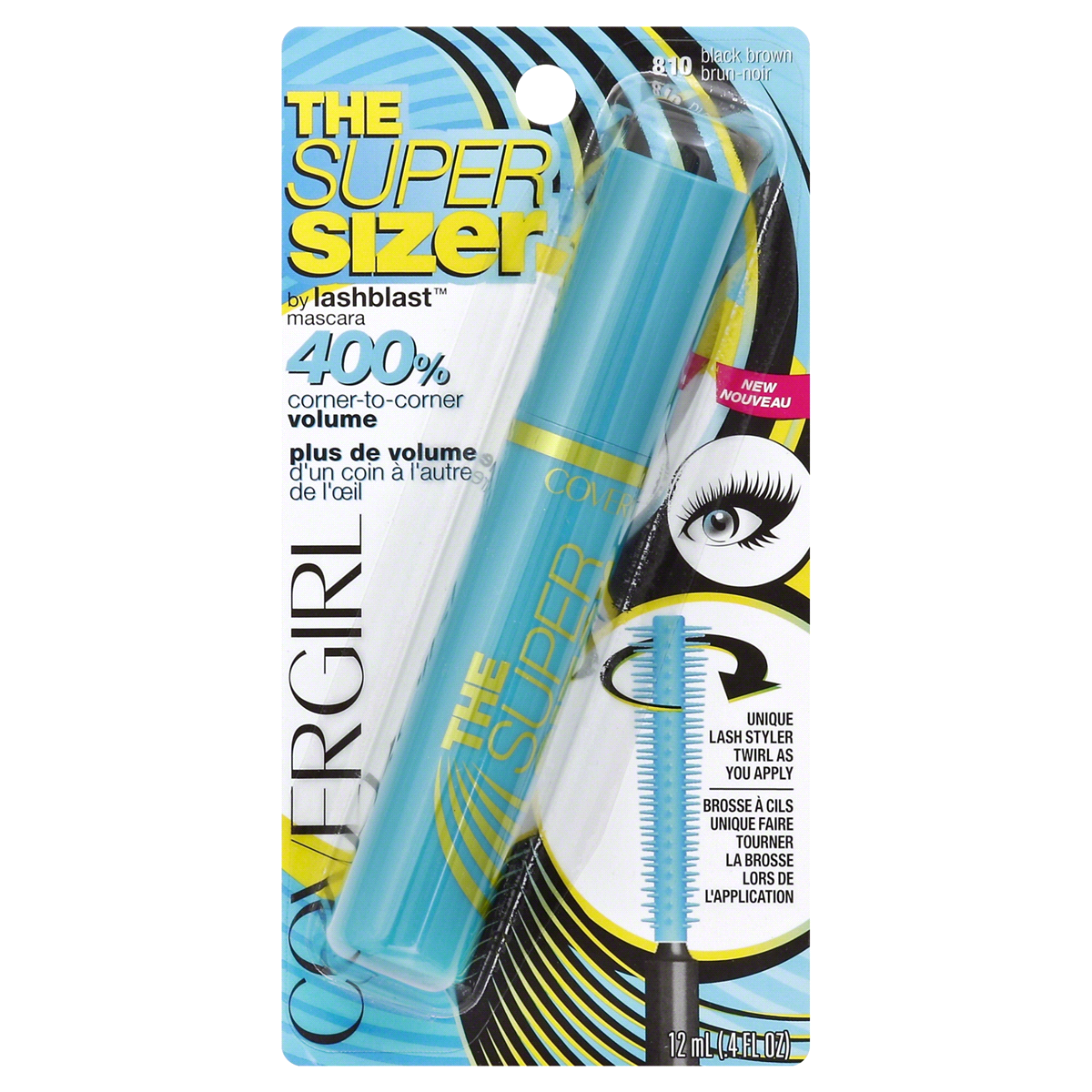 slide 1 of 5, Covergirl Lashblast Super Sizer Mascara 810 Black Brown, 1 ct