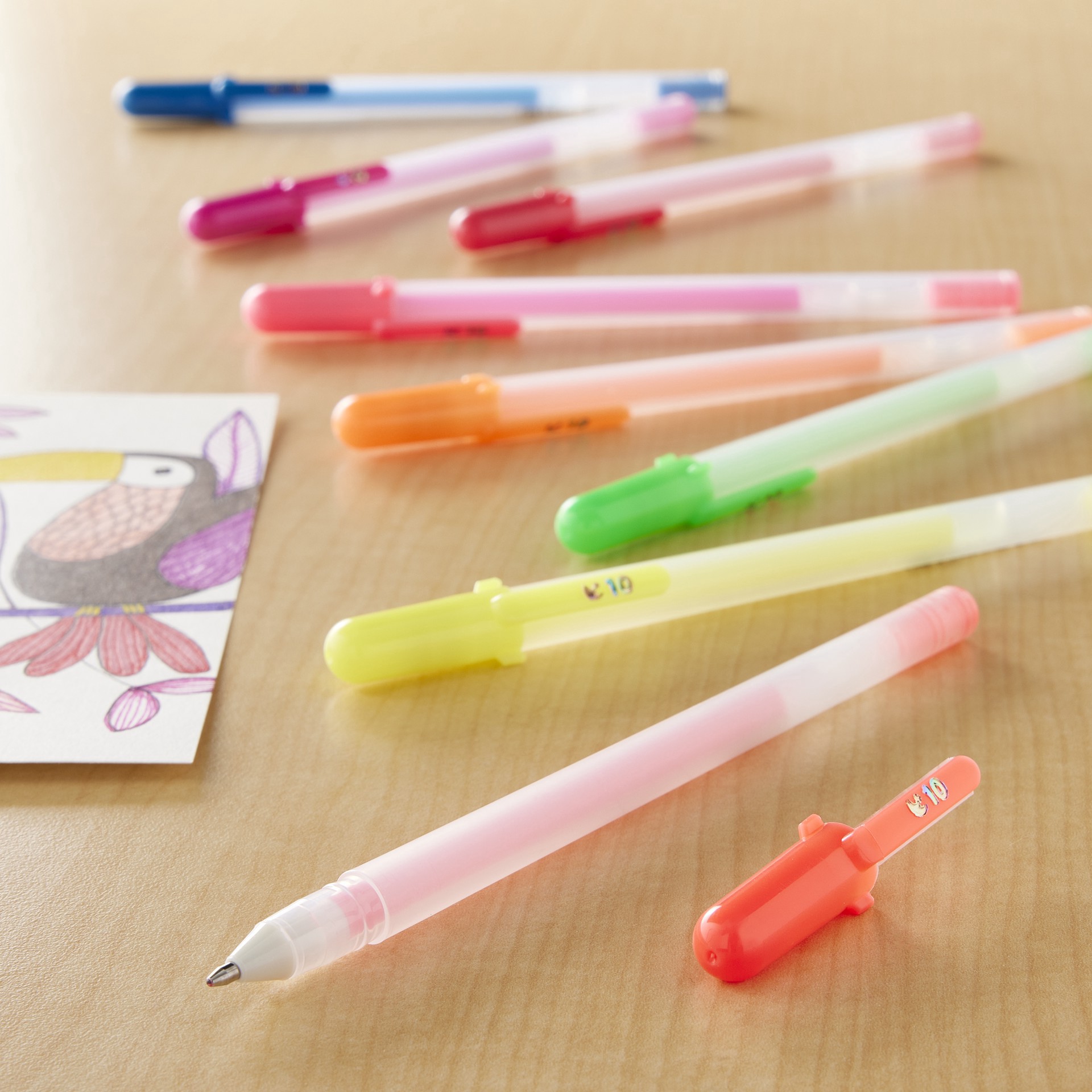 slide 3 of 3, Sakura Gelly Roll Moonlight 10 Bold Point Gel Pen 10 Color Set, 1mm