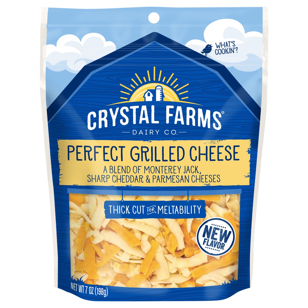 slide 8 of 8, Crystal Farms Cheese, Perfect Grilled, Thick Cut, 7 oz