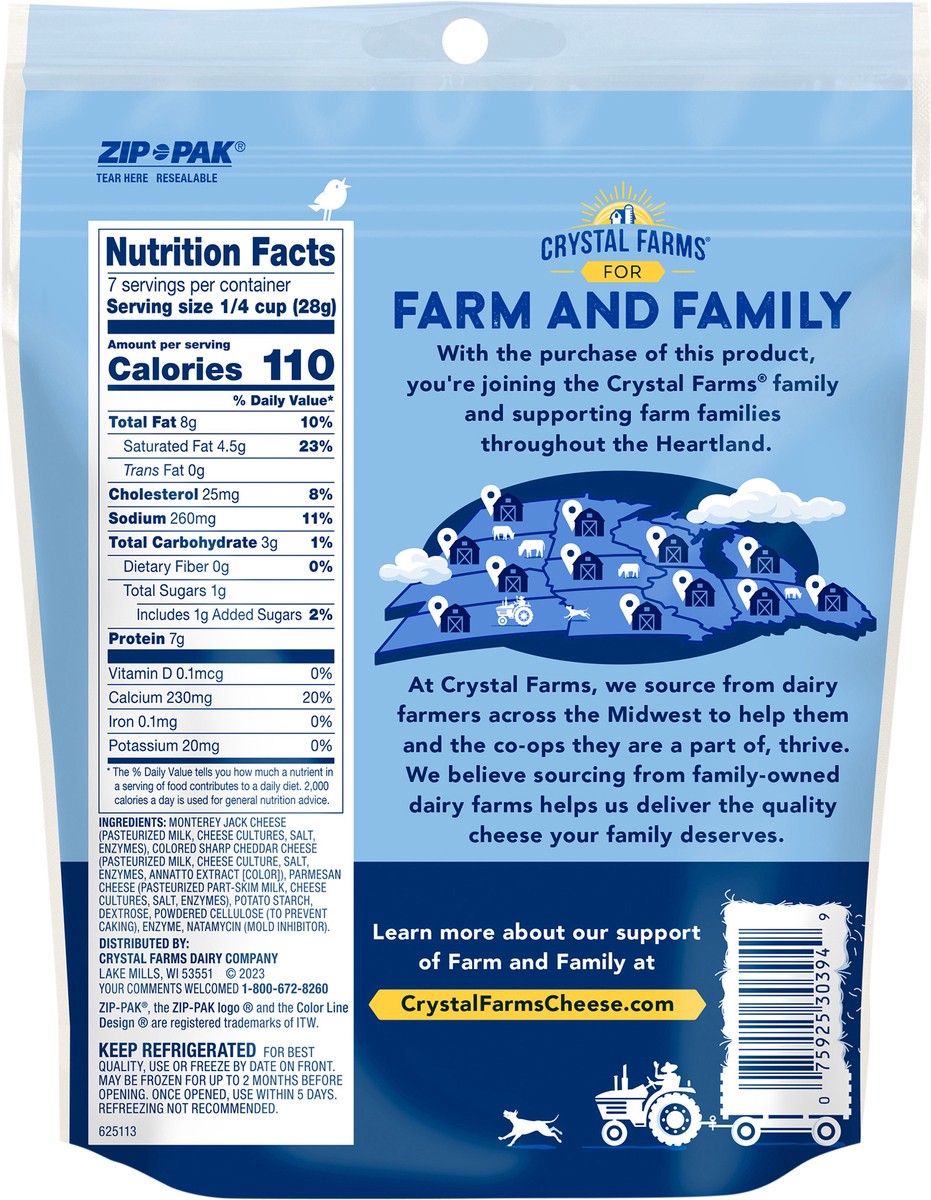 slide 5 of 8, Crystal Farms Cheese, Perfect Grilled, Thick Cut, 7 oz
