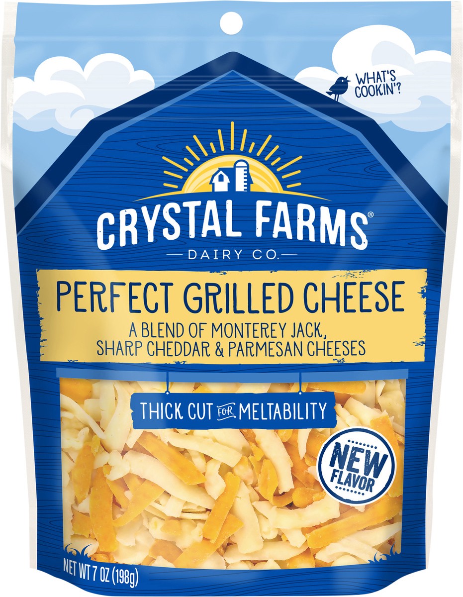 slide 2 of 8, Crystal Farms Cheese, Perfect Grilled, Thick Cut, 7 oz