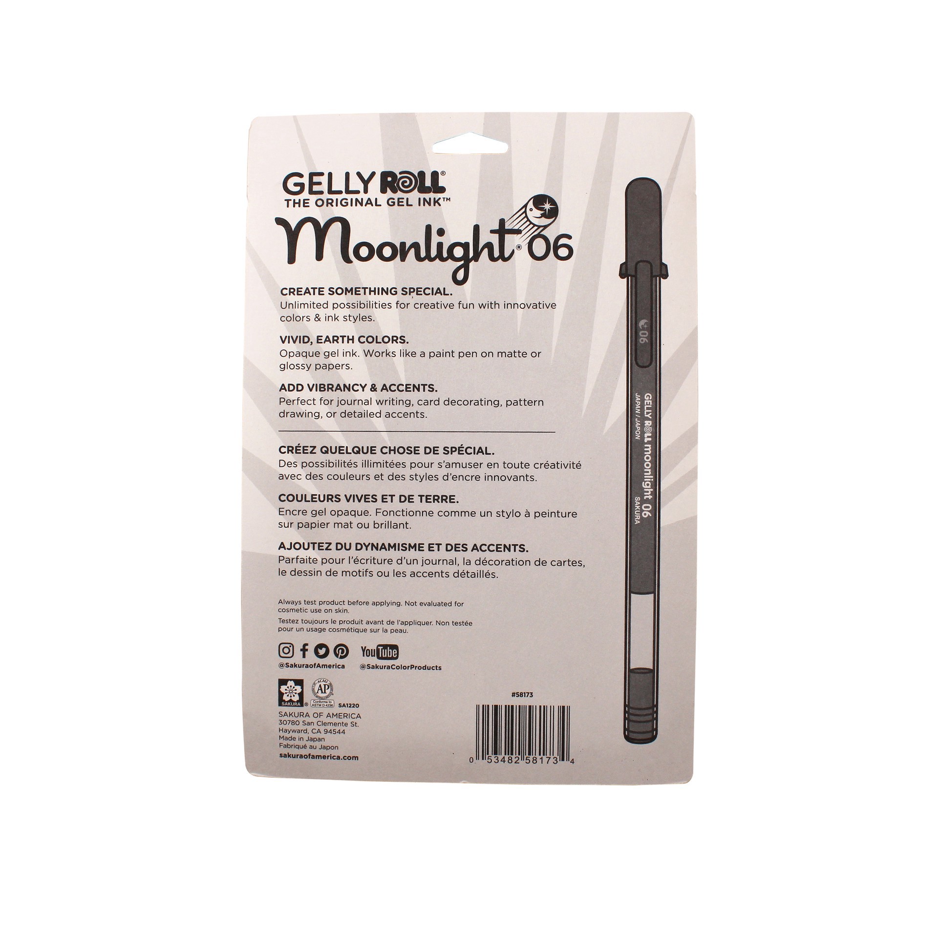 slide 2 of 2, Sakura Gelly Roll Moonlight 06 Fine Point Gel Pen 10 Color Set, fine 06