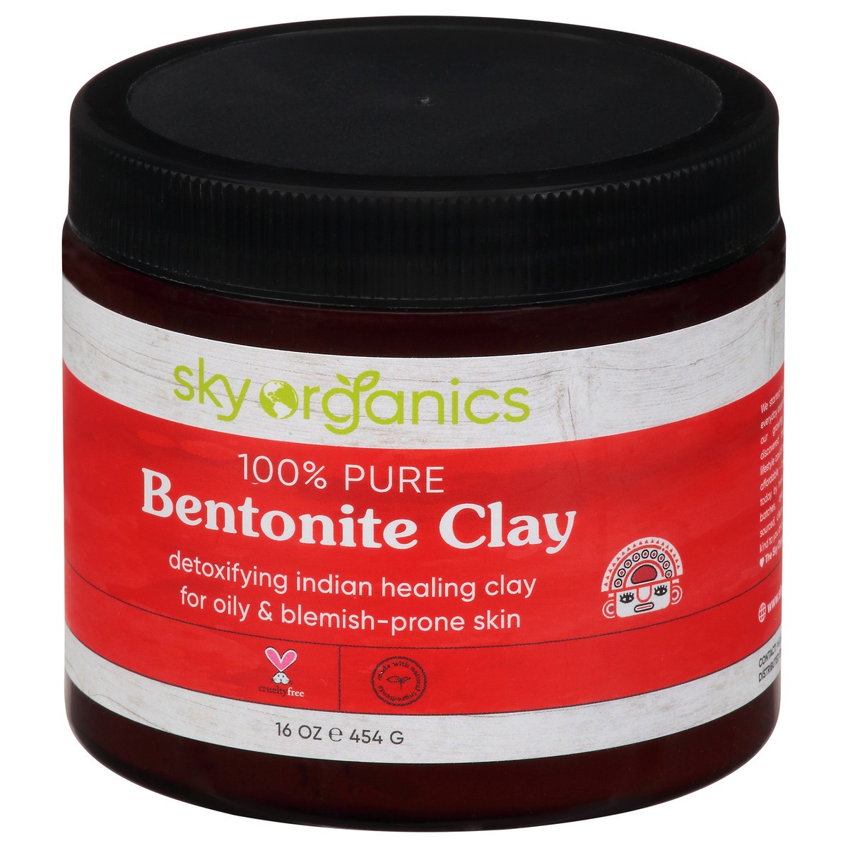 slide 4 of 9, Sky Organics Indian Healing Clay, 16 oz