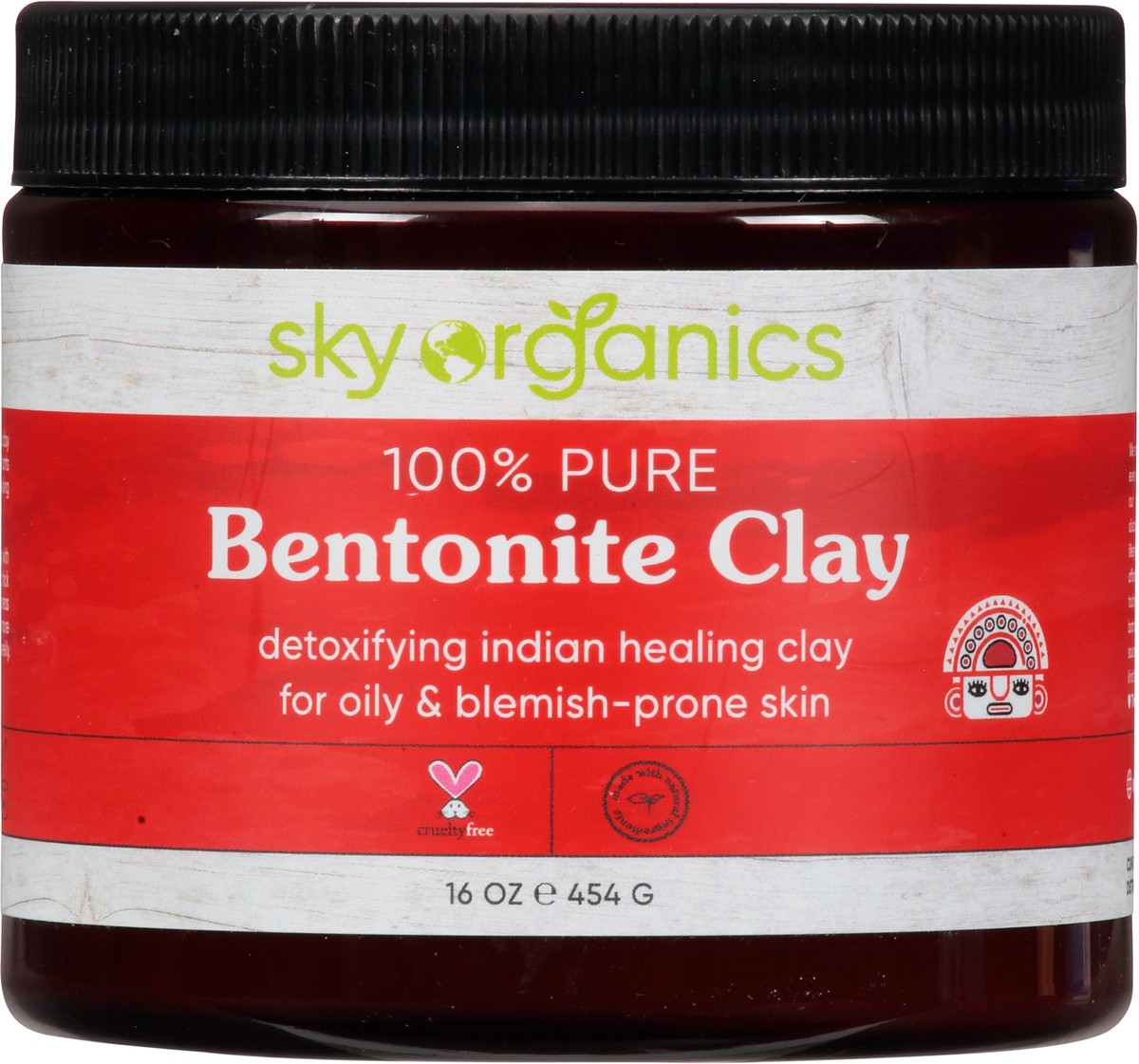 slide 7 of 9, Sky Organics Indian Healing Clay, 16 oz