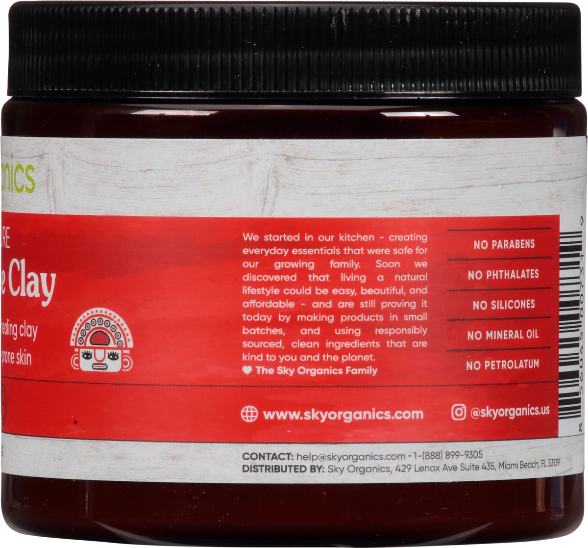 slide 9 of 9, Sky Organics Indian Healing Clay, 16 oz