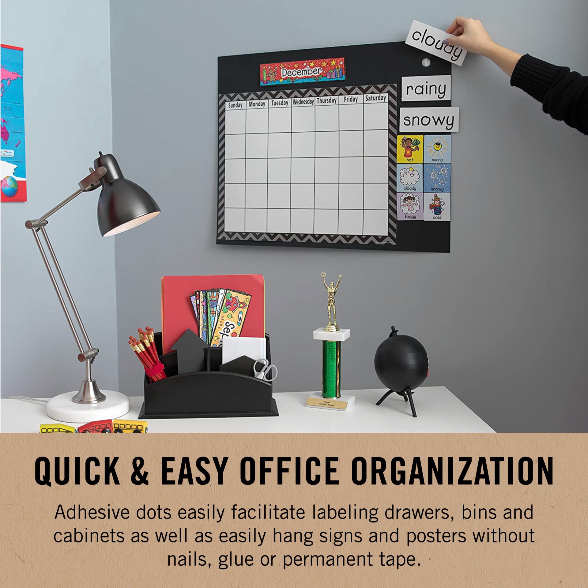 slide 4 of 6, Velcro Brand Black Stick 'em Circles, 3/4 in