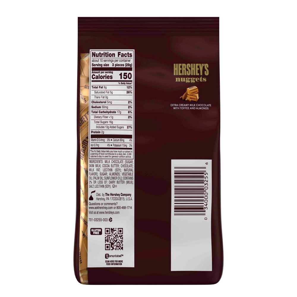 slide 5 of 5, Hershey's Nuggets Milk Chocolate With Toffee Almonds, 10.56 oz