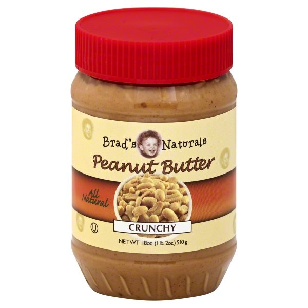 slide 1 of 2, Brad's Organic Crunchy Peanut Butter, 18 oz