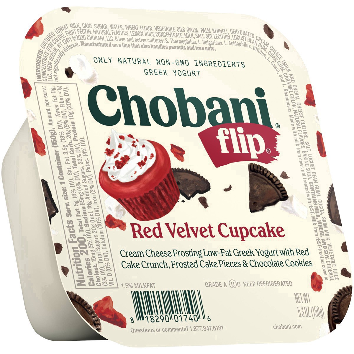 slide 61 of 69, Chobani Flip Low-Fat Red Velvet Cupcake Greek Yogurt 4.5oz, 4.5 oz