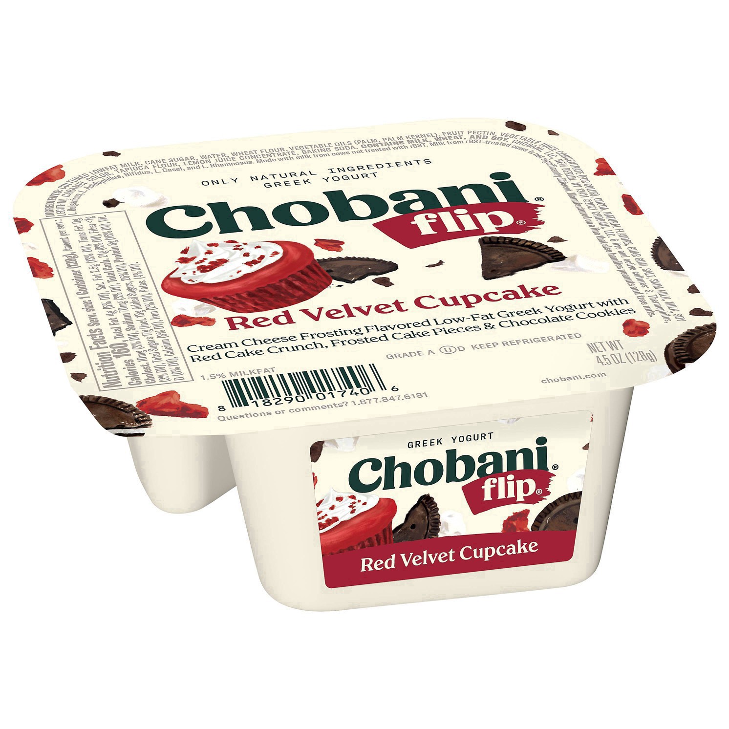 slide 4 of 69, Chobani Flip Low-Fat Red Velvet Cupcake Greek Yogurt 4.5oz, 4.5 oz