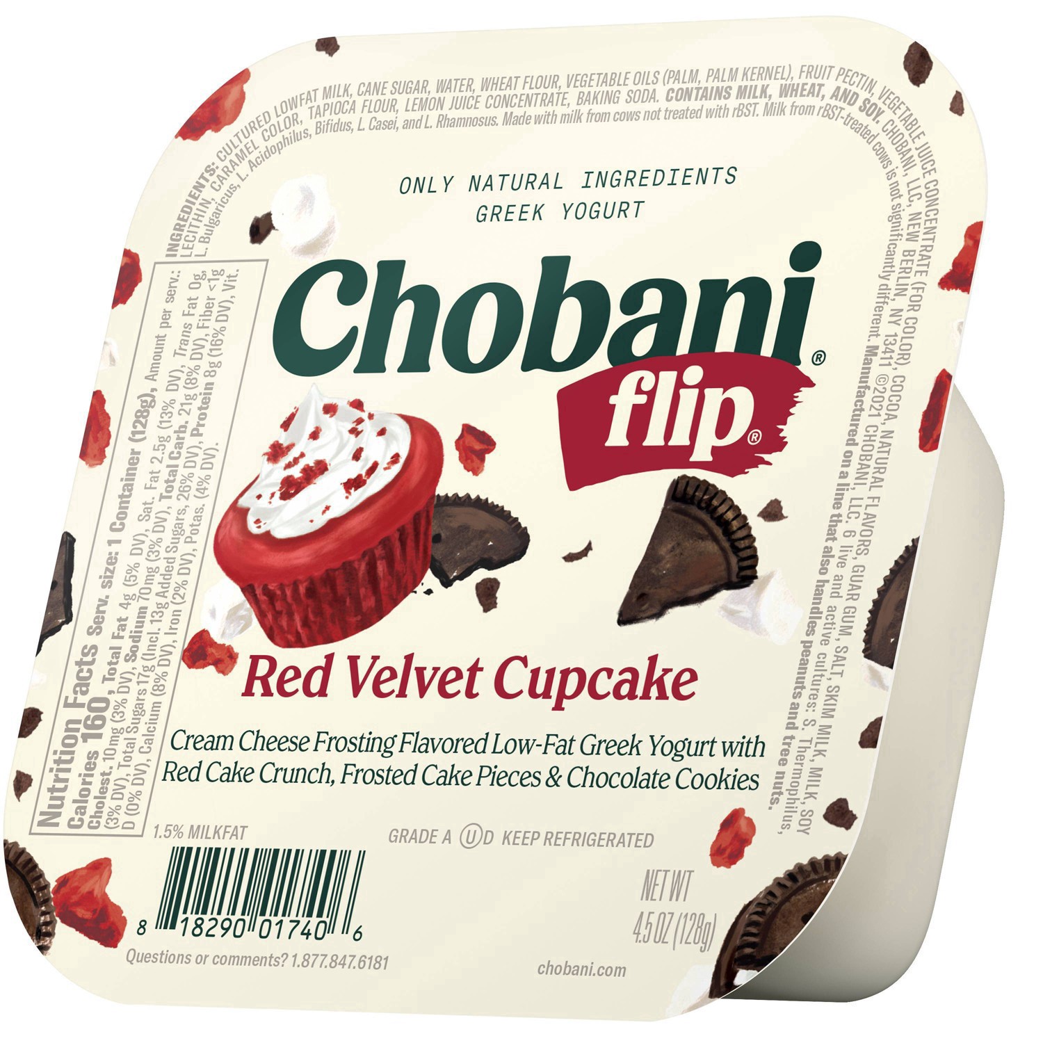 slide 69 of 69, Chobani Flip Low-Fat Red Velvet Cupcake Greek Yogurt 4.5oz, 4.5 oz