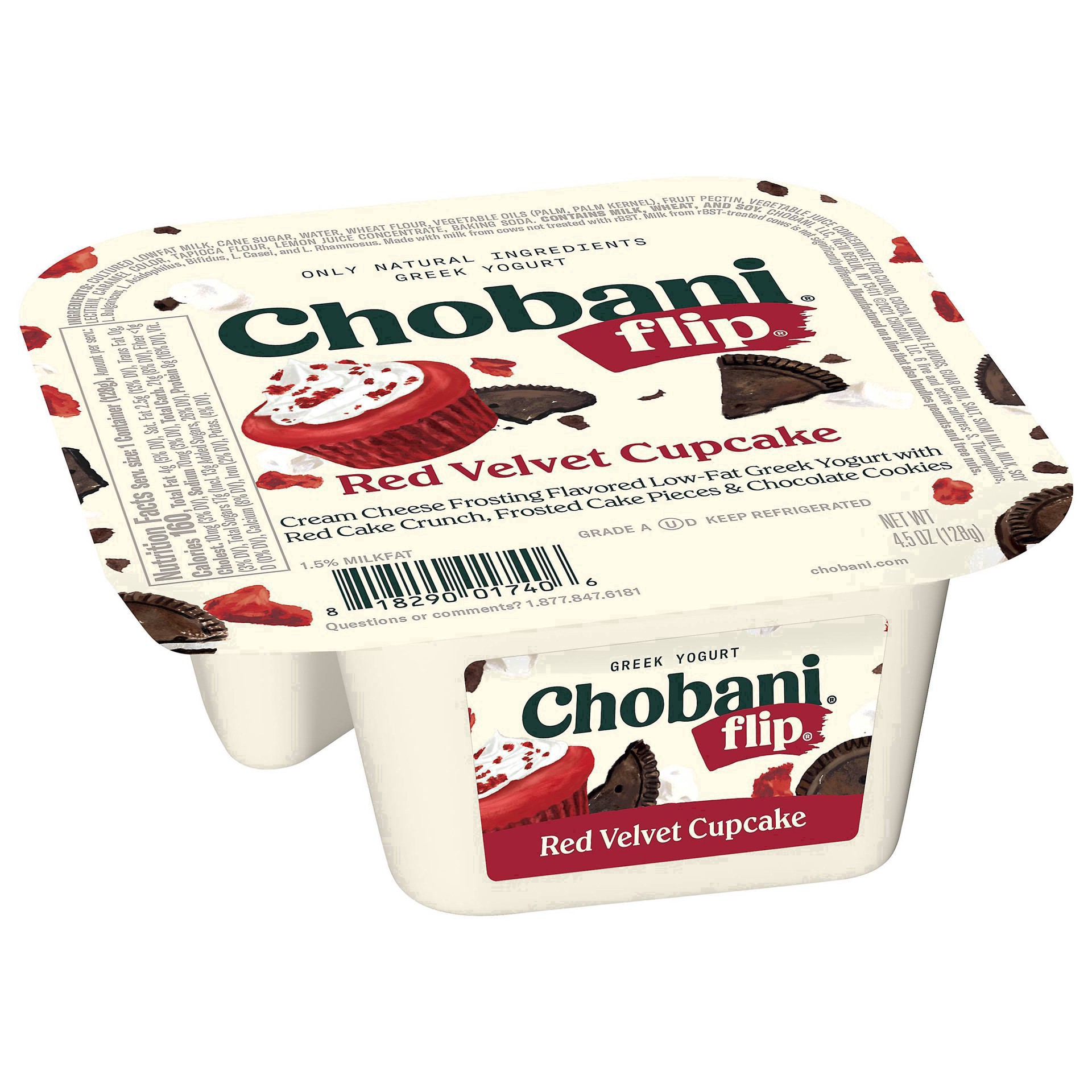 slide 13 of 69, Chobani Flip Low-Fat Red Velvet Cupcake Greek Yogurt 4.5oz, 4.5 oz