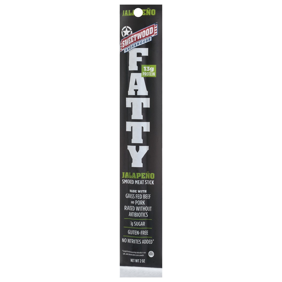 slide 3 of 9, Sweetwood Smokehouse Fatty Jalapeno Smoked Meat Stick 2 oz, 2 oz