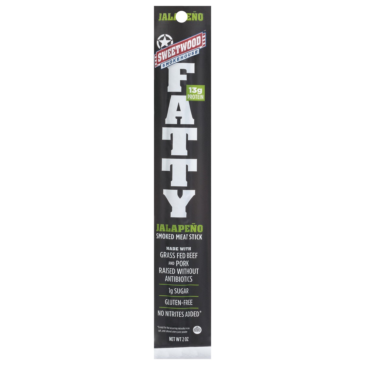 slide 1 of 9, Sweetwood Smokehouse Fatty Jalapeno Smoked Meat Stick 2 oz, 2 oz