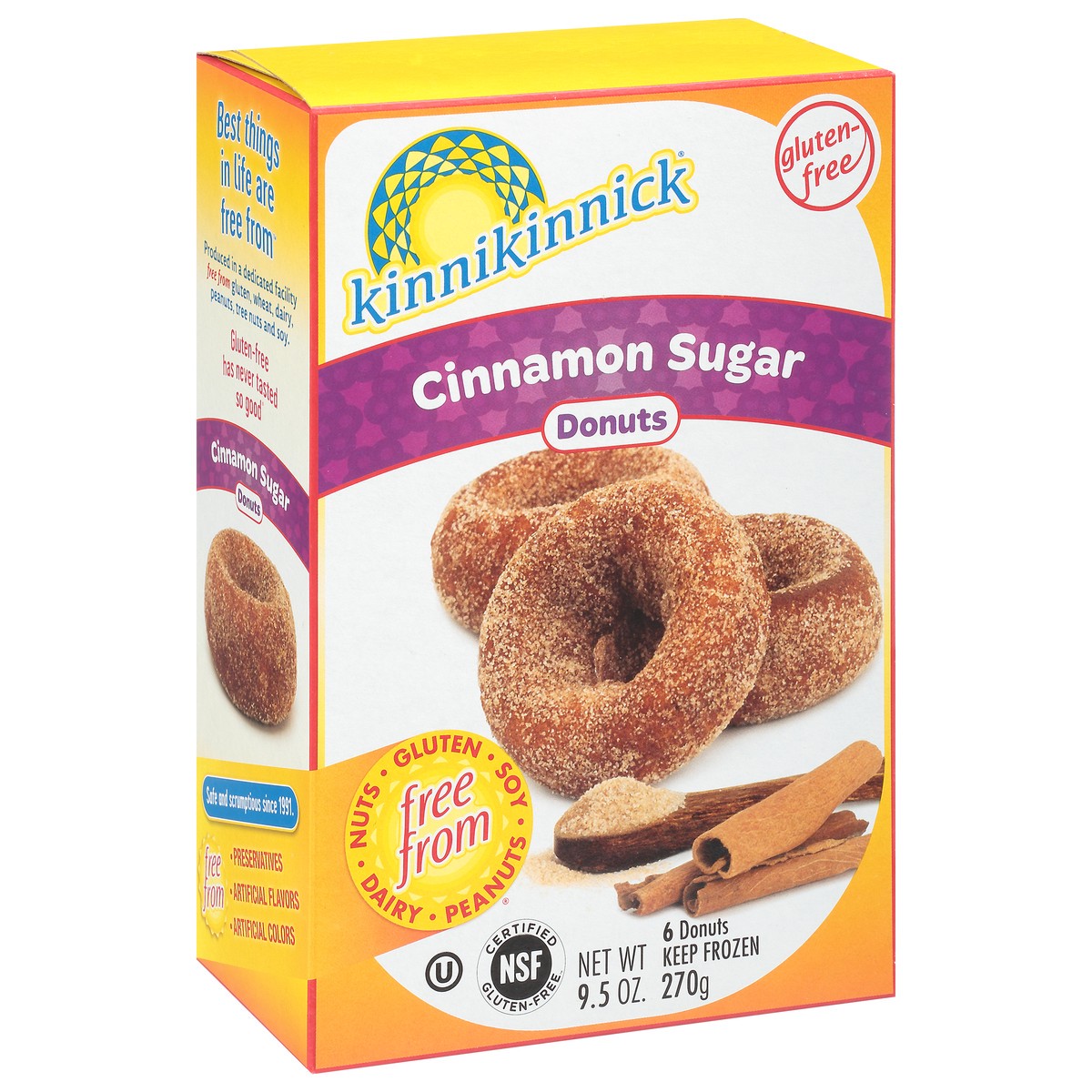 slide 3 of 9, Kinnikinnick Foods Kinnikinnick Cinnamon Sugar Donuts, 9.5 oz