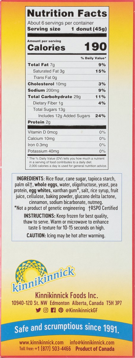 slide 7 of 9, Kinnikinnick Foods Kinnikinnick Cinnamon Sugar Donuts, 9.5 oz