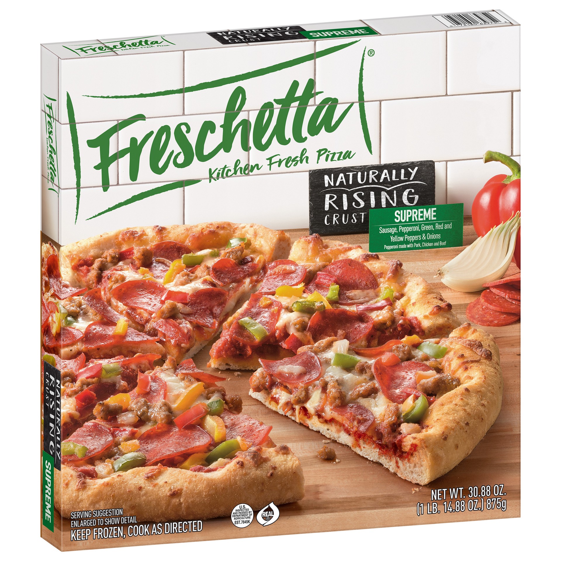 slide 4 of 5, Freschetta Classic Supreme Naturally Rising Crust Frozen Pizza, 30.88 oz