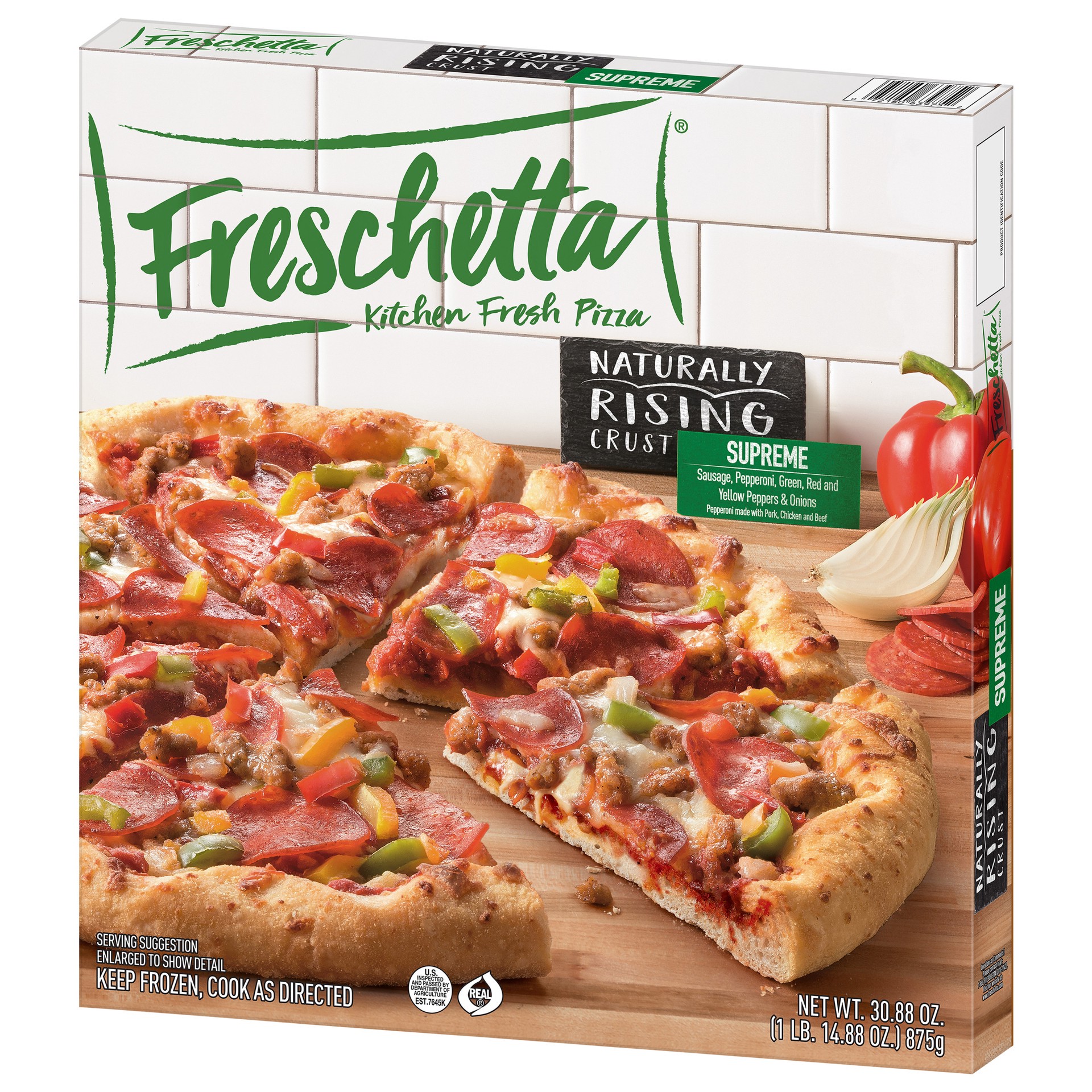 slide 3 of 5, Freschetta Classic Supreme Naturally Rising Crust Frozen Pizza, 30.88 oz