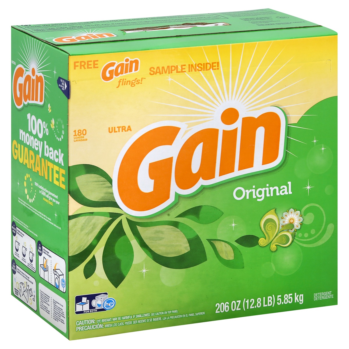 slide 1 of 1, Gain Detergent 206 oz, 206 oz