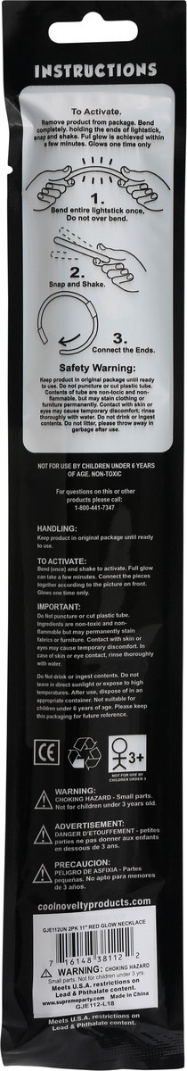 slide 2 of 6, Supreme Glow Glow Necklace, 22 Inch, 22 in