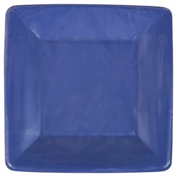 Caspari 7 Inch Navy Salad/Dessert Plates - 8 ct