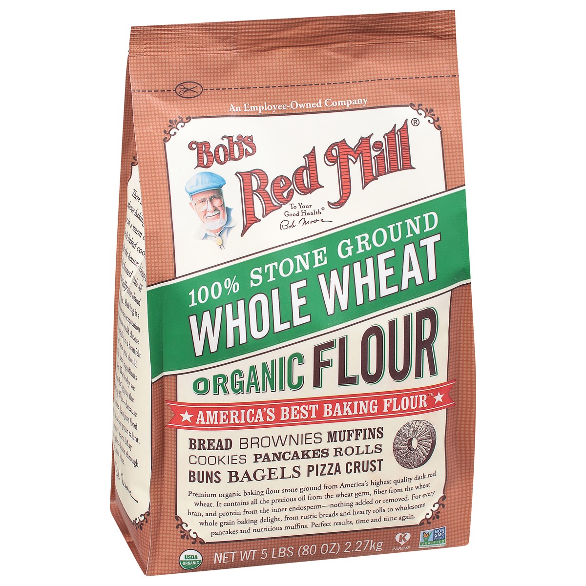 slide 2 of 9, Bob's Red Mill Whole Wheat Flour, 5 lb