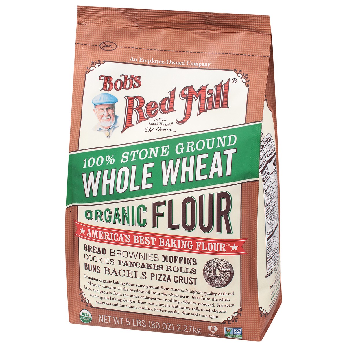 slide 3 of 9, Bob's Red Mill Whole Wheat Flour, 5 lb