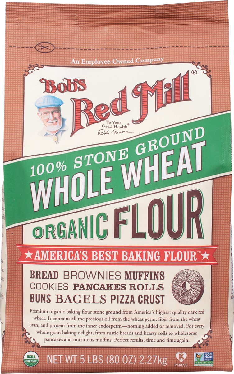 slide 6 of 9, Bob's Red Mill Whole Wheat Flour, 5 lb