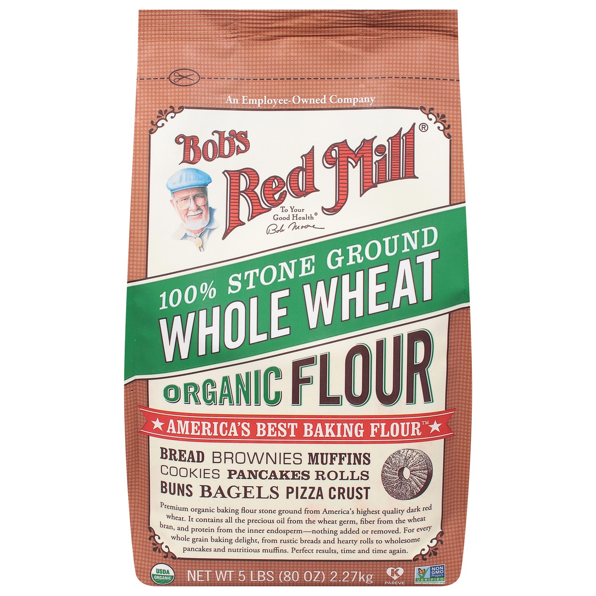 slide 1 of 9, Bob's Red Mill Whole Wheat Flour, 5 lb